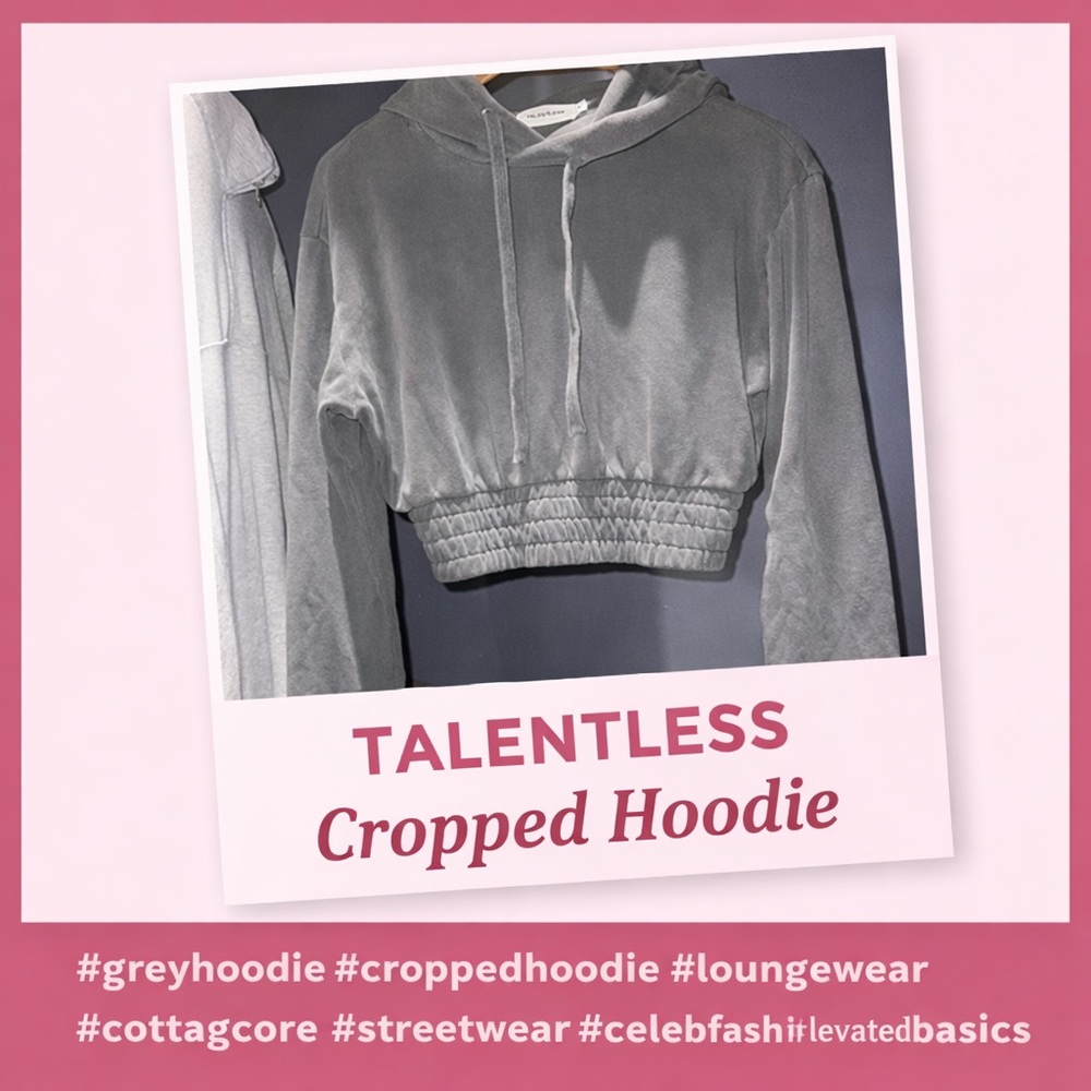 Talentless cropped hoodie NWOT size small Scott Disick Luxury Street Wear